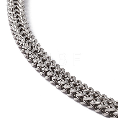 304 Stainless Steel Snake Chain Necklace with Lobster Claw Clasps for Men Women STAS-K249-02C-P-1