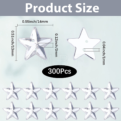 300Pcs Sew on Rhinestone GACR-SP0001-09-1