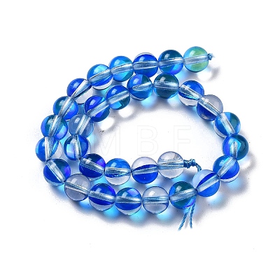 Synthetic Moonstone Beads Strands G-P528-J01-18-1