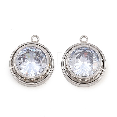 304 Stainless Steel Rhinestone Pendants STAS-Z203-01P-01-1
