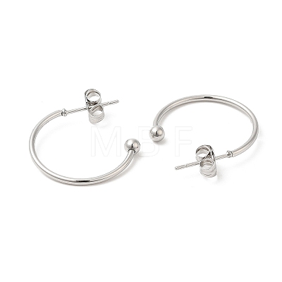 Non-Tarnish 304 Stainless Steel Stud Earring LS-EJEW-H134-02C-P-1