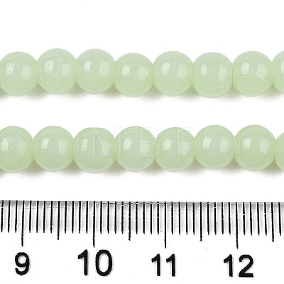 Imitation Jade Glass Beads Strands GLAA-T032-J6mm-03-1