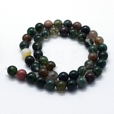 Natural Indian Agate Beads Strands G-I199-05-6mm-1