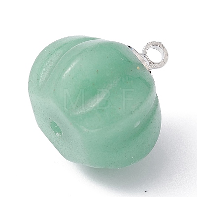 Natural & Synthetic Mixed Gemstone Pumpkin Charms PALLOY-JF02223-1