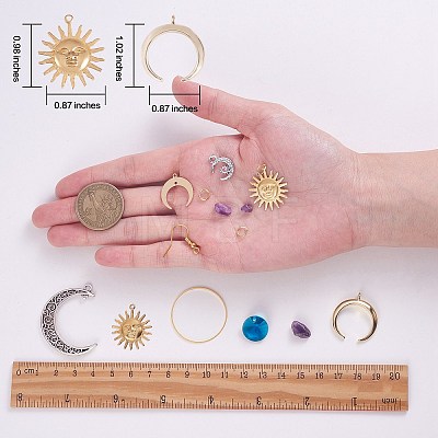 DIY Moon & Star Earrings Making Kit DIY-SZ0009-32-1