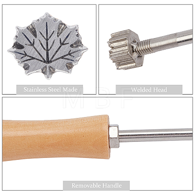 Stainless Steel Branding Iron Stamps AJEW-WH0158-010-1