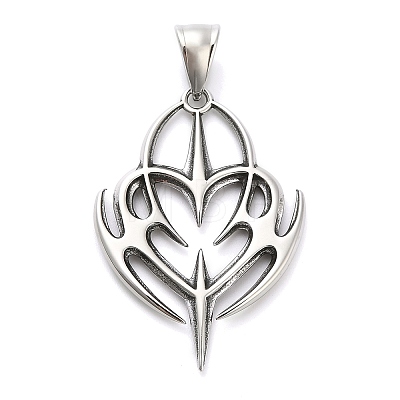 316 Surgical Stainless Steel Pendants STAS-A123-15AS-1