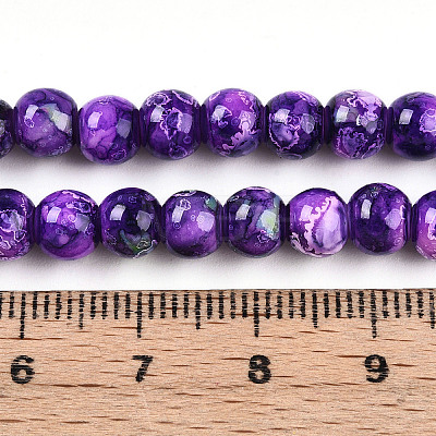 Baking Paint Glass Beads X1-DGLA-N003-6mm-A07-1