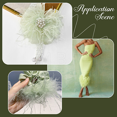 2M Fashion Fibre Imitation Ostrich Feather Trimming DIY-GF0014-47C-1