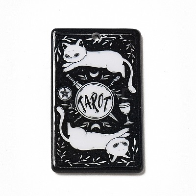 Tarot Theme Printed Acrylic Pendants MACR-G061-04T-1
