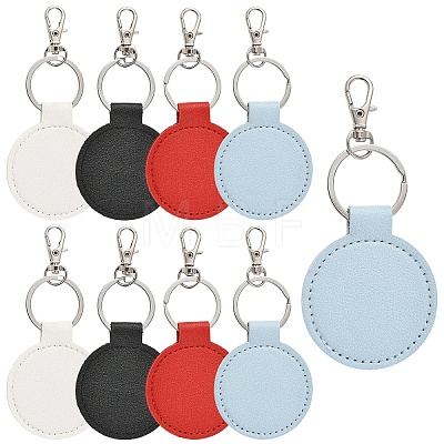 10Pcs PU Leather Keychains KEYC-YW00295-01-1