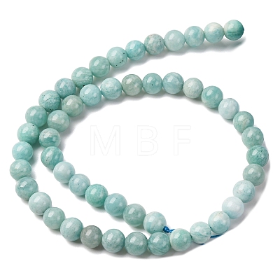 Natural Amazonite Beads Strands G-K068-03-8mmA-1