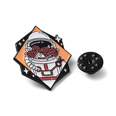 Space Theme Astronaut Enamel Pin JEWB-A016-01C-1