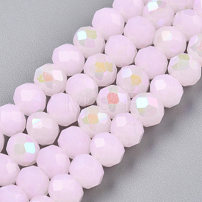 Electroplate Glass Beads Strands EGLA-A044-J6mm-L02-1