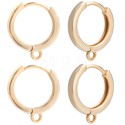 6 Pairs Rack Plating Brass Hoop Earring Findings KK-CN0002-44-1