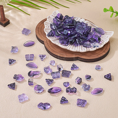125G Gradient Color Transparent Glass Beads GLAA-TA0003-58B-1