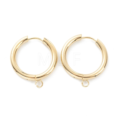 201 Stainless Steel Huggie Hoop Earring Findings STAS-P283-01K-G-1