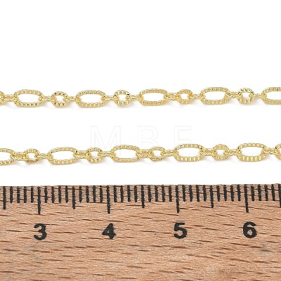 2.7MM Brass Textured Figaro Chain Necklaces for Women KK-CBA2293-16G-1