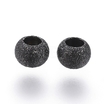 304 Stainless Steel Textured Spacer Beads Ion Plating(IP) X-STAS-P108-04B-1