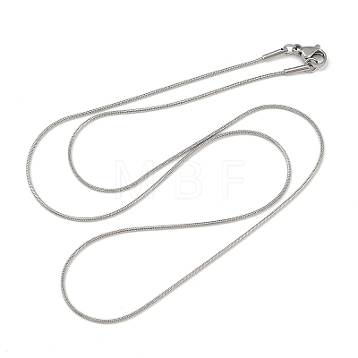 Tarnish Resistant Trendy Unisex 201 Stainless Steel Snake Chain Necklaces NJEW-L043-06P-1
