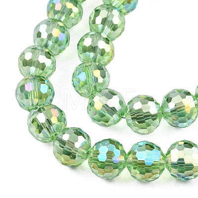 Electroplate Transparent Glass Beads Strands EGLA-N002-46-H05-1