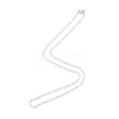 Men's 201 Stainless Steel Figaro Chains Necklace NJEW-N050-A08-3-45P-1