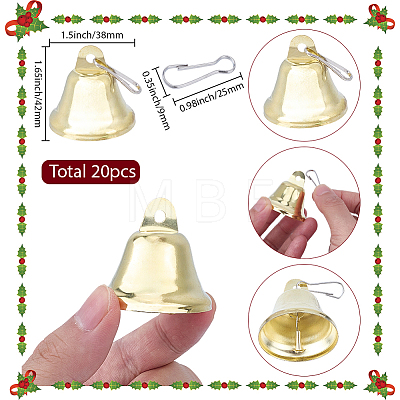 20Pcs Iron Bell Pendant Decoration AJEW-SC0031-29A-1
