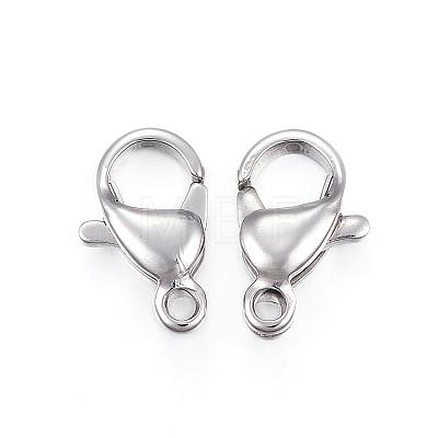 304 Stainless Steel Lobster Claw Clasps STAS-H353-C-02-1