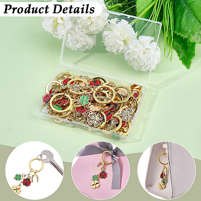 20Pcs Alloy Enamel Keychains KEYC-SC00054-1