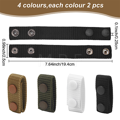 8Pcs 4 Colors Tactical Double Snap Belt Keepers FIND-WR0008-14-1