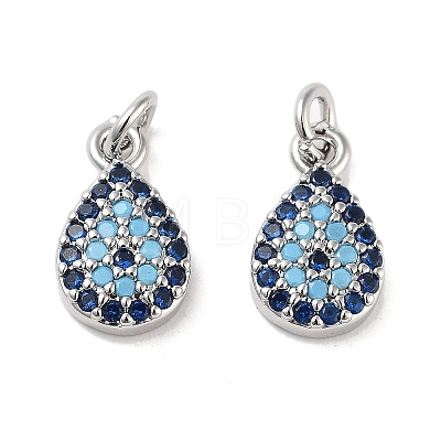 Brass Micro Pave Cubic Zirconia Pendants KK-B102-02P-1