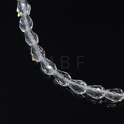 Teardrop Crystal Glass Beads Strands X-GLAA-F022-C01-1