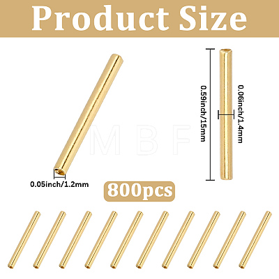 Brass Tube Beads KK-PA0001-24B-1