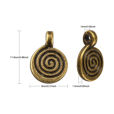 Tibetan Style Alloy Charms MLF0339Y-NF-1