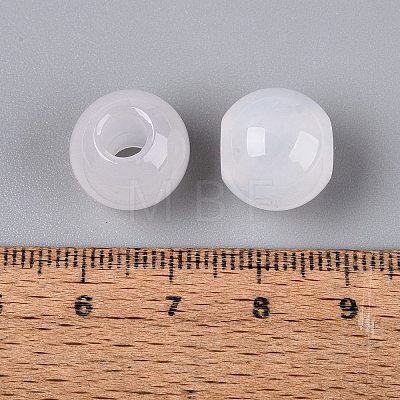 Natural White Agate European Beads G-Q602-09B-01-1