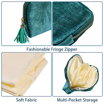 Velvet Jewelry Storage Zipper Pouches ABAG-WH0063-117B-1