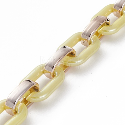 Handmade Opaque Acrylic Cable Chains AJEW-JB00890-1