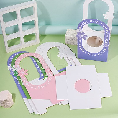 6 Sets 3 Colors Paper Flower Packing Baskets CON-TA0001-40-1