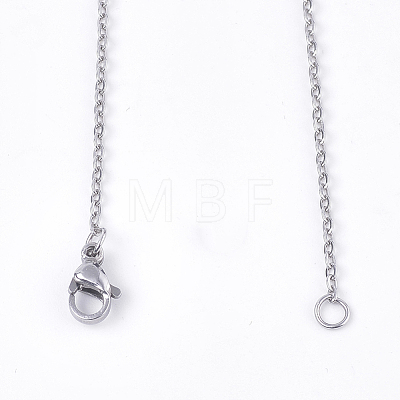201 Stainless Steel Pendant Necklaces NJEW-T009-JN148-40-1-1