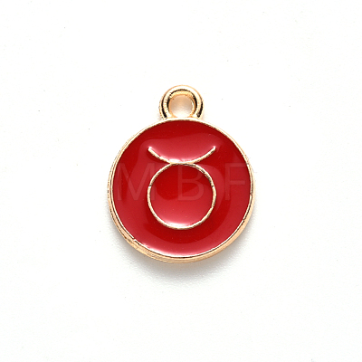 Alloy Enamel Pendants X-ENAM-S124-01B-07C-1