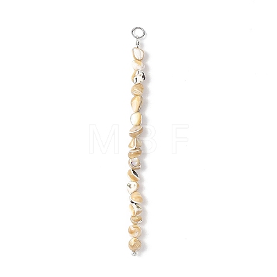 Natural Trochus Shell Pendants PALLOY-JF04698-1