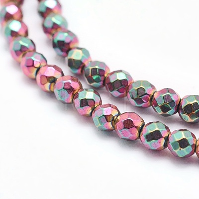 Electroplate Non-magnetic Synthetic Hematite Beads Strands G-L486-E-02-1