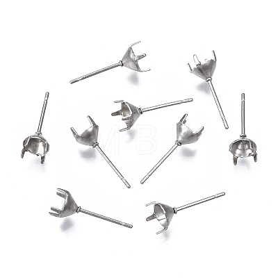 316 Surgical Stainless Steel Stud Earring Setting X-STAS-S117-023B-1