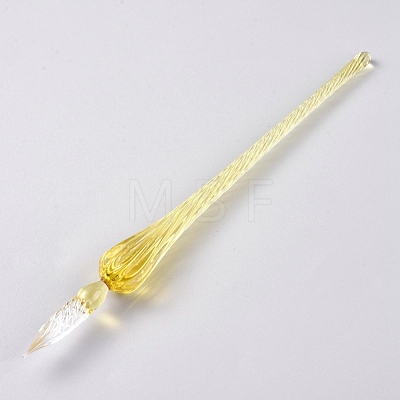 Handmade Glass Dip Pen AJEW-WH0121-43F-1