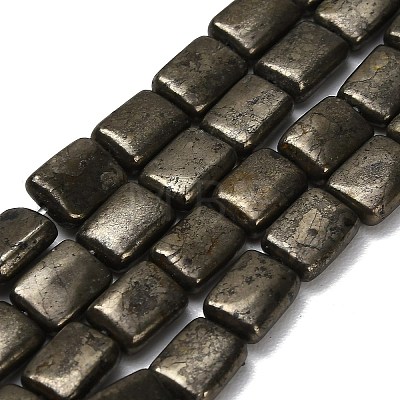 Natural Gold Pyrite/Golden Pyrite Beads Strands G-F833-H01-01-1