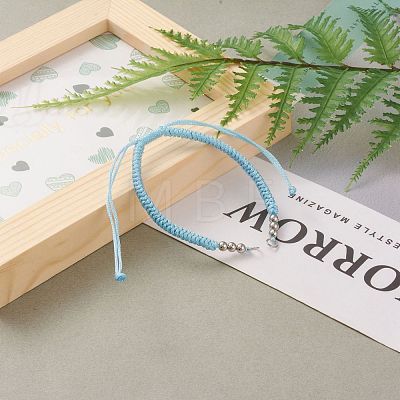 Adjustable Braided Polyester Cord Bracelet Making AJEW-JB00849-02-1