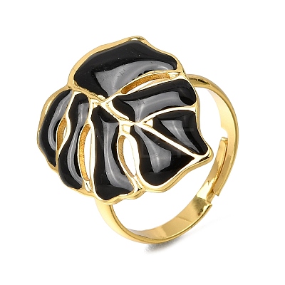 304 Stainless Steel Enamel Cuff Open Rings SA-CBA369F-02G-02-1