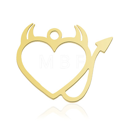 Ion Plating(IP) 201 Stainless Steel Pendants STAS-N090-LA875-2-1