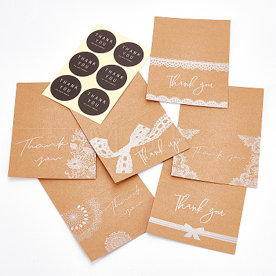 Thanksgiving Day Theme Kraft Paper Gift Card AJEW-WH0041-25-1