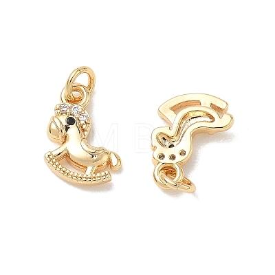 SHEGRACE Brass Micro Pave Cubic Zirconia Pendants XGRQ3D808-457G-1